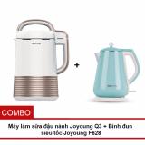 Máy làm sữa đậu nành Q3 + Bình đun siêu tốc F628