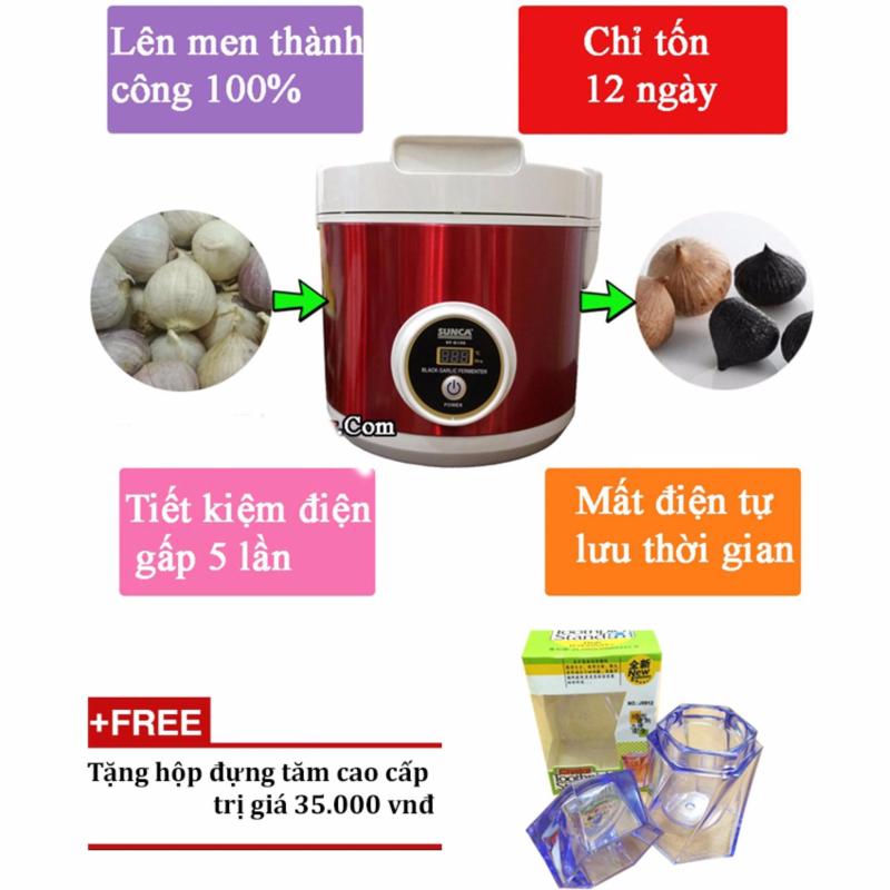 Máy làm tỏi đen cao cấp Sunca (Đỏ) + Tặng hộp đựng tăm VegaVN