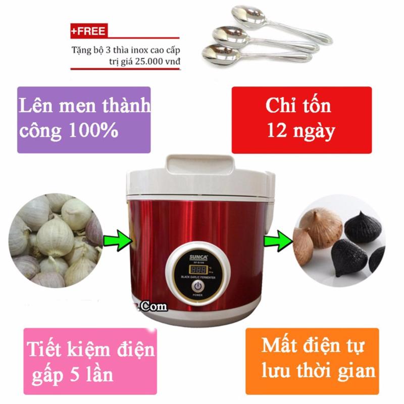 Máy làm tỏi đen Sunca 5kg/máy làm tỏi đen sunca sf-g100 (Đỏ) + Tặng bộ 3 thìa inox cao cấp