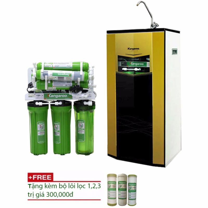 Máy Lọc nước Kangaroo 9 lõi vỏ tủ mới KG110 VTU, RO Omega