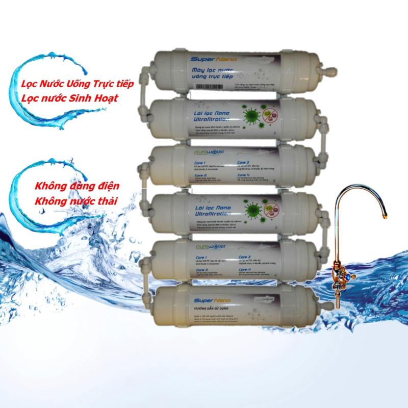 Máy lọc nước NANO 2 trong 1 Lọc Uống trực tiếp và Sinh hoạt 6 cấp lọc
