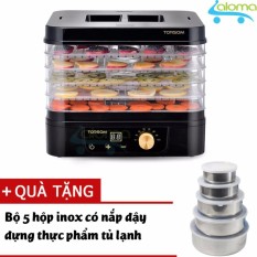 Máy sấy khô hoa quả thịt thực phẩm torsom ts-d2 tặng bộ 5 hộp inox