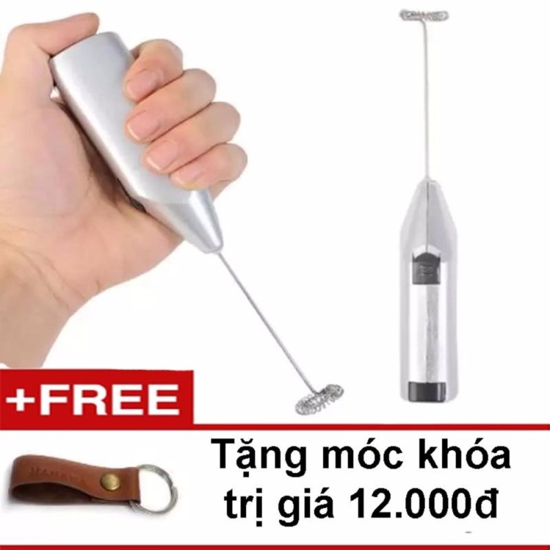 Giá bán Máy tạo bọt cafe và đánh trứng mini + Tặng móc (Bạc)
