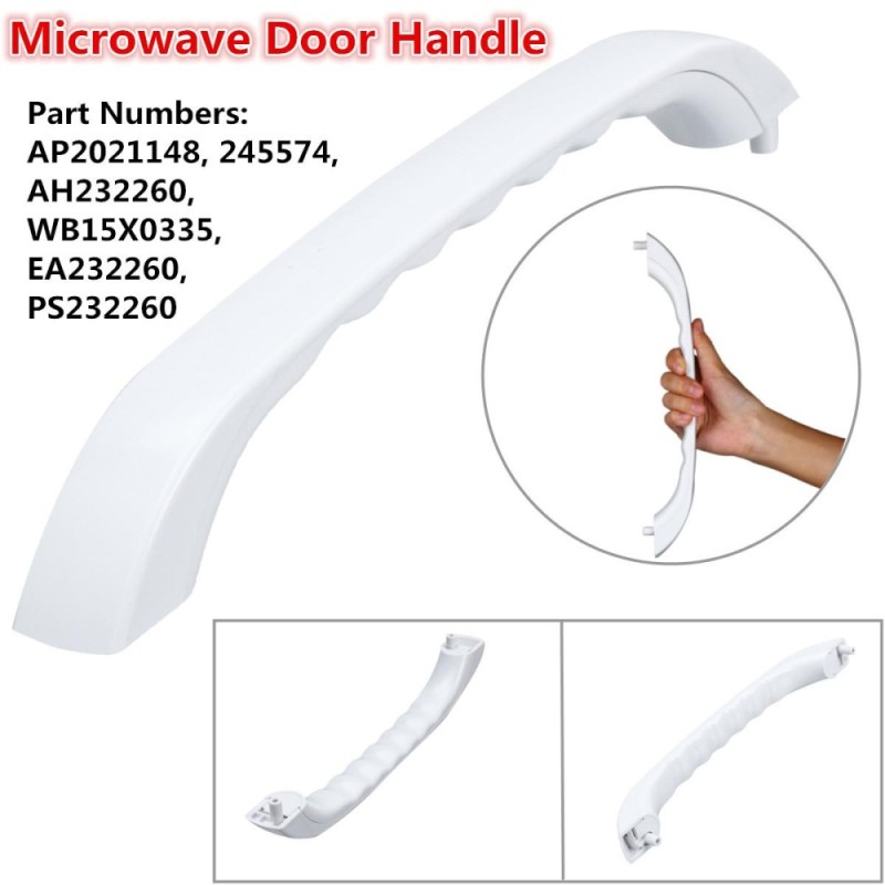 Microwave Door Handle White For AP2021148 PS232260 WB15X0335 AH232260 245574 US - intl