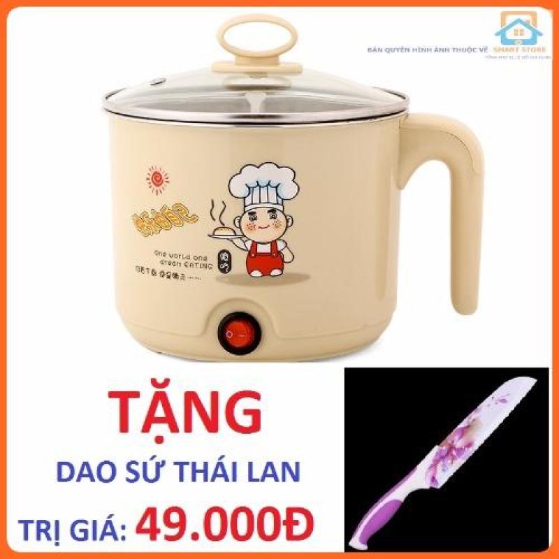 Nồi điện mini Smart Store 1.5l + Tặng Dao sứ Thái Lan