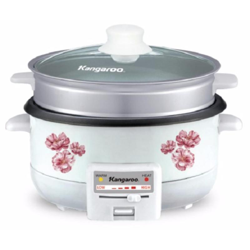 Nồi lẩu điện Kangaroo KG271 Kèm Vỉ Hấp - Dung tích 4.5L
