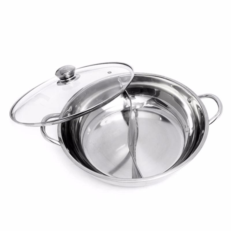 Nồi Lẩu Inox 2 Ngăn 30cm Đa Năng - Hàng Phân Phối