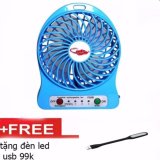 Quạt sạc tích điện usb mini fan + tặng 1 đèn led usb