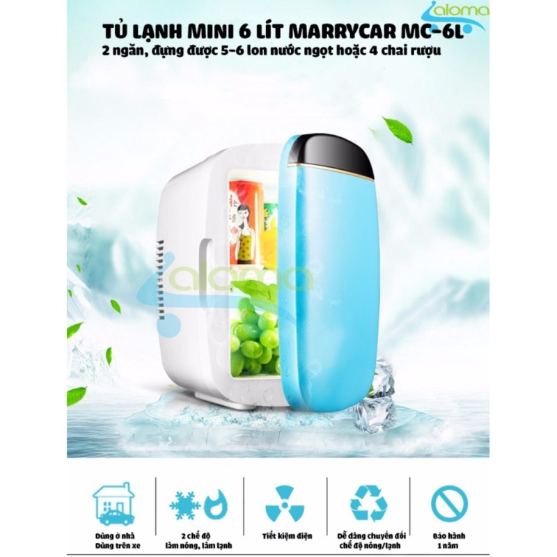 Tủ lạnh mini 2 chế độ nóng lạnh 6 lít MarryCar MR-TL6L