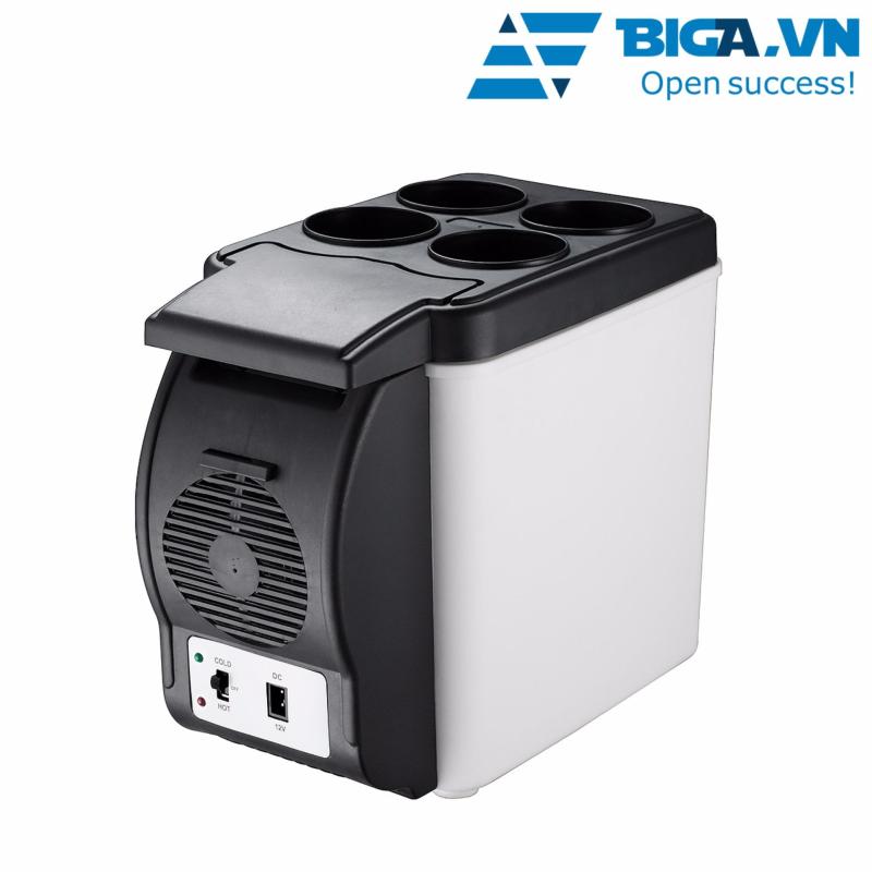 Tủ Lạnh Mini Ô Tô Du Lịch Dã Ngoại 6 Lít (Đen Trắng)