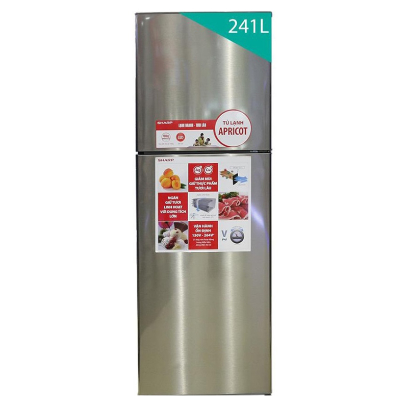Tủ lạnh Sharp Mango SJ-S280E-SL 271L (Màu bạc giống Inox)