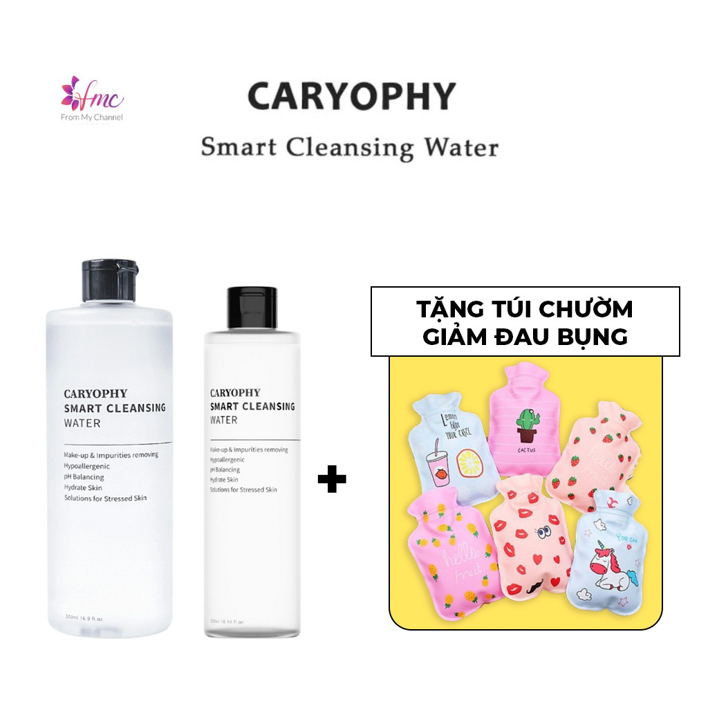 Nước tẩy trang thông minh “Caryophy Smart Cleansing Water” + Tặng 1 túi chườm giảm đau bụng