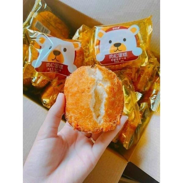 Lẻ 1 cái bánh gấu ruốc chà bông phủ bơ