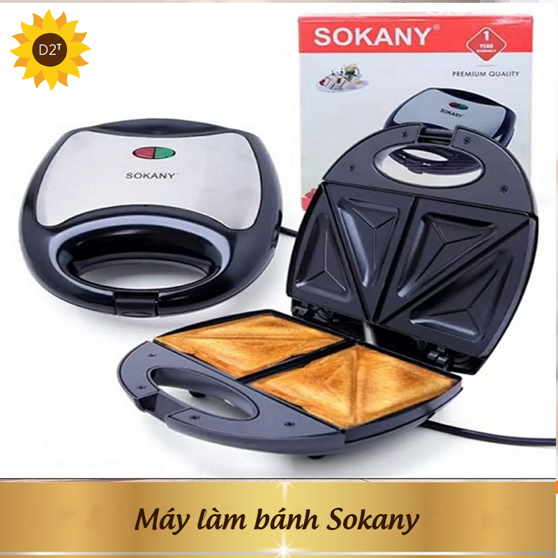 Máy kẹp nướng, làm bánh mì, bánh ngọt 3 khay SOKANY ,máy làm bánh ,nướng bánh đa năng