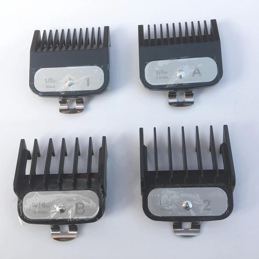 Bộ 4 Cữ Gá Thép Wahl 1,5 đến 6mm Hàng Chuẩn Nhựa Dẻo Phù Hợp Nhu Cầu Cho AE Thợ Tóc