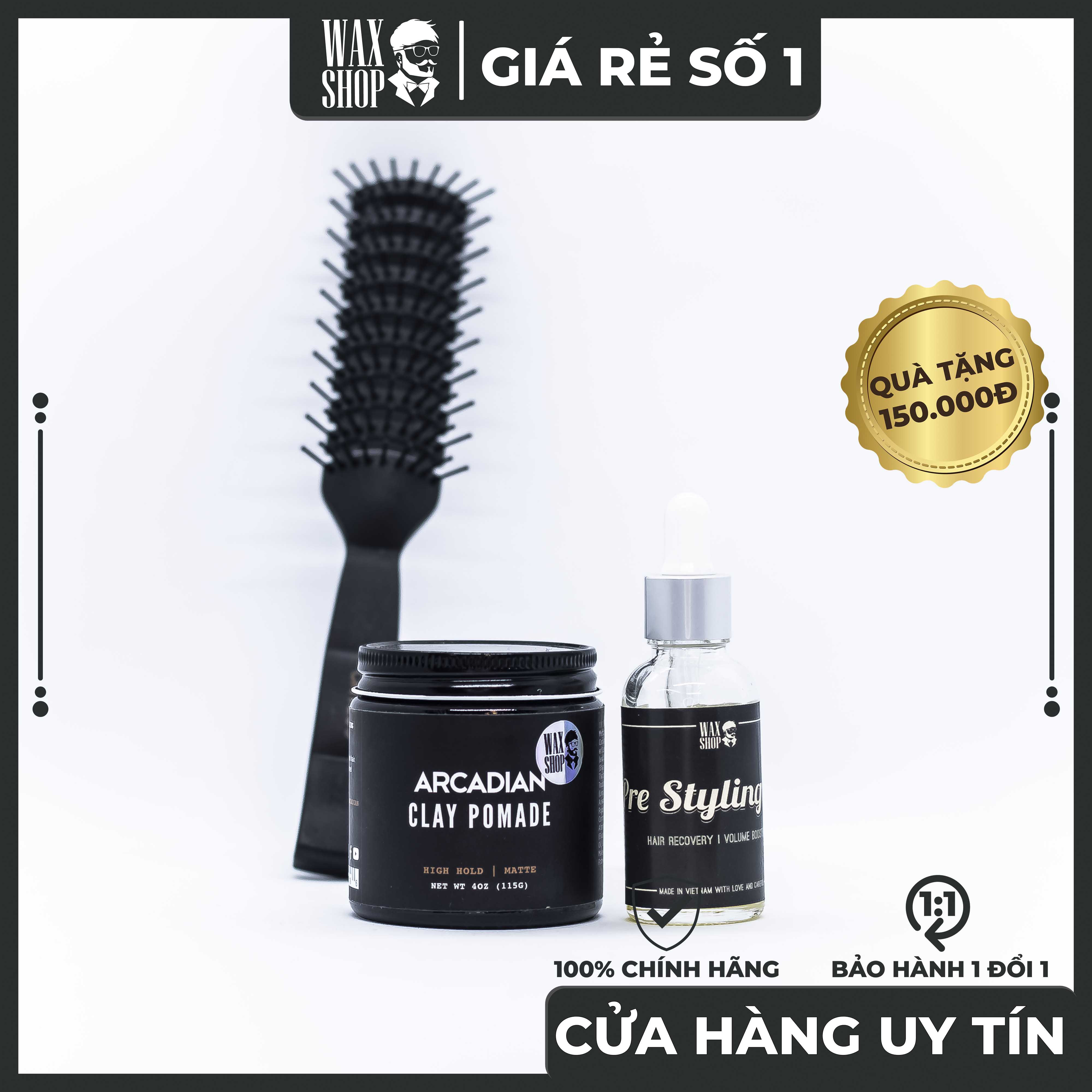 Sáp Vuốt Tóc Arcadian Clay Pomade - Arcadian
