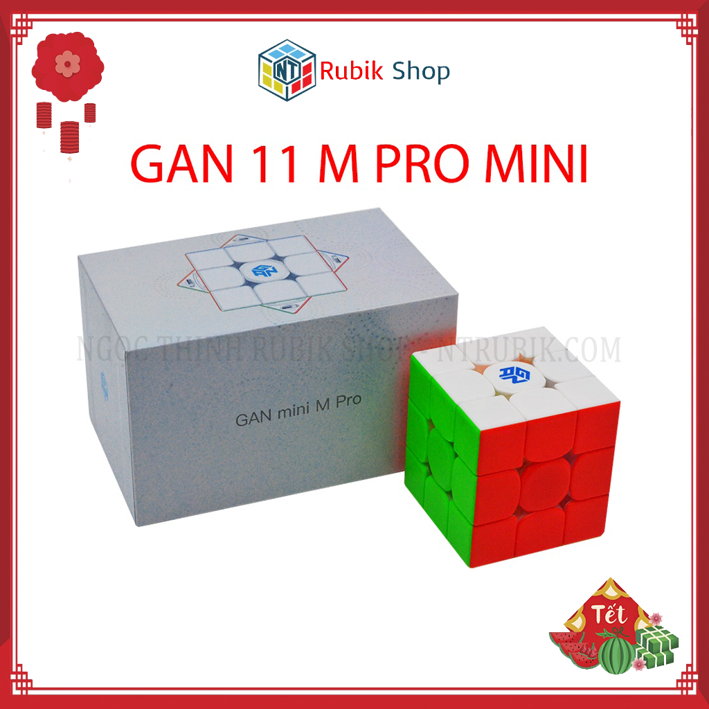[Hoàn tiền 10%][Siêu phẩm] Rubik 3x3x3 Gan 11 Mini Pro M Stickerless 53mm hãng Gan Chính hãng (Có Nam Châm)