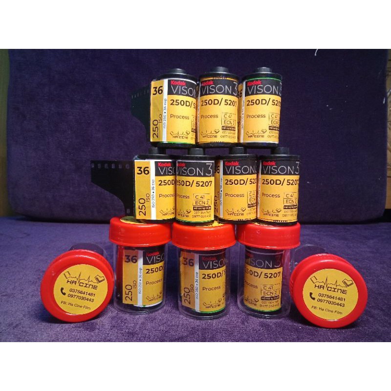 Film kodak vision 3 250D (5207) - iso 250-400 - 36 kiểu - chụp được máy cơ và máy PnS