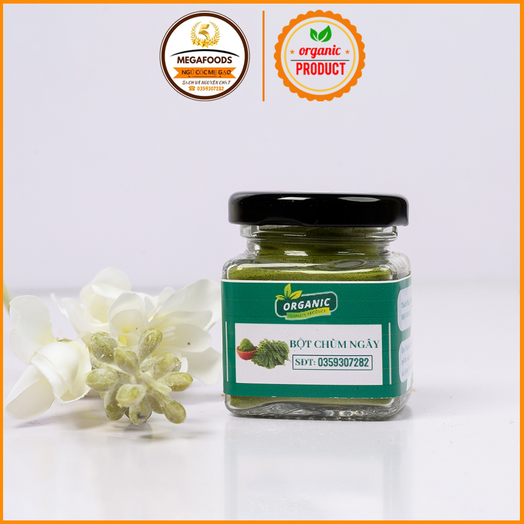 Bột chùm ngây cho bé ăn dặm và mẹ bầu 90 gram nguyên chất 100% bột rau củ sấy lạnh megafoods bcn01