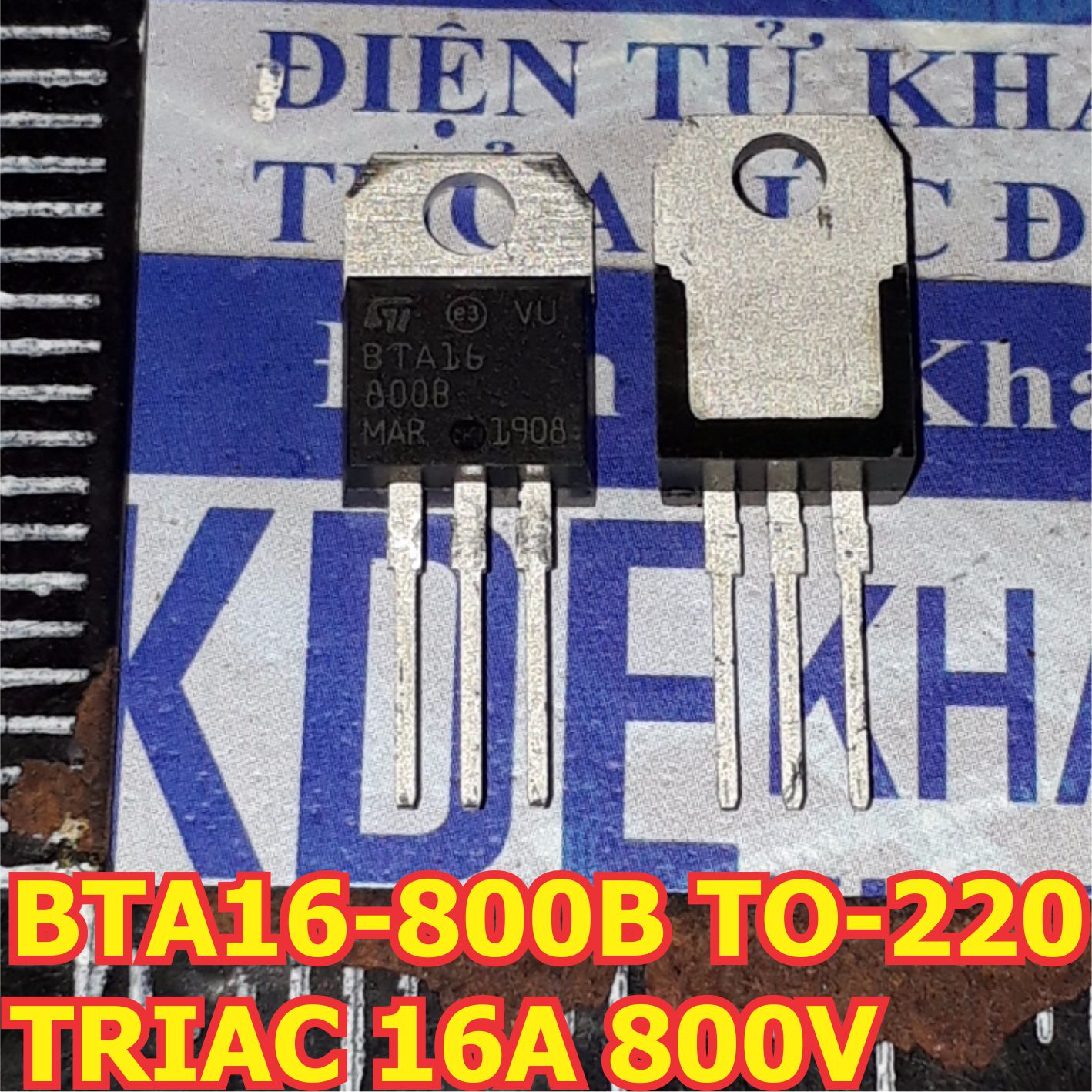 5 con BTA16-800B BTA16 800 TO-220 TRIAC 16A 800V kde0202