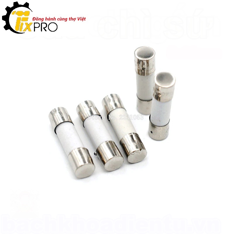 Cầu chì sứ 2a 250v 5x20mm túi 10c