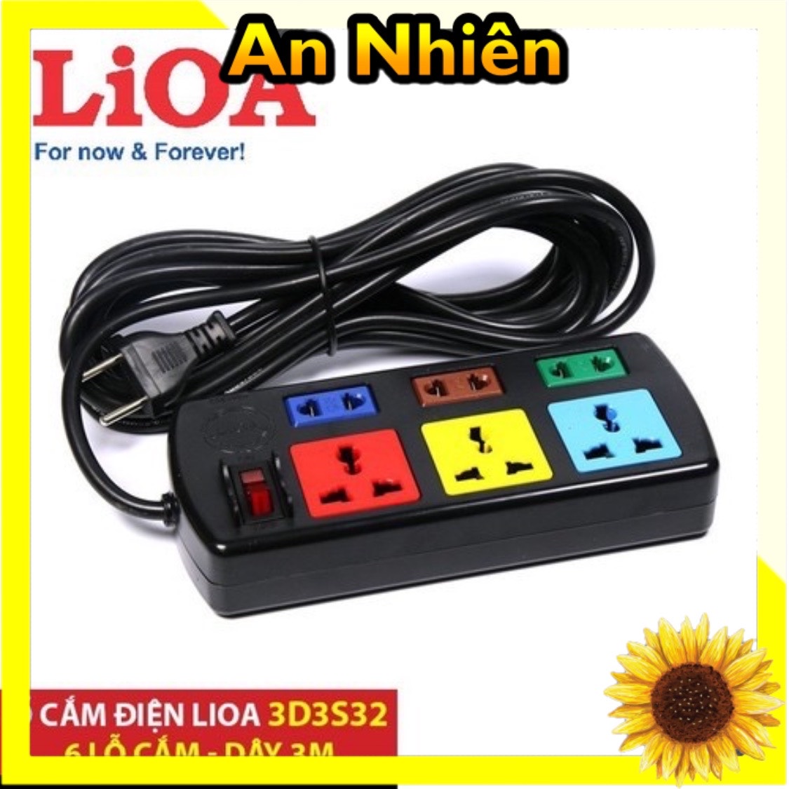 Ổ cắm điện Lioa chính hãng 6 ổ
