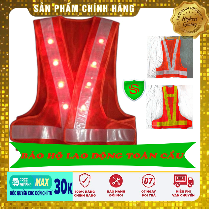 Áo LED Phản quang - Áo Phản quang LED - Áo phản quang LED Phượt đêm