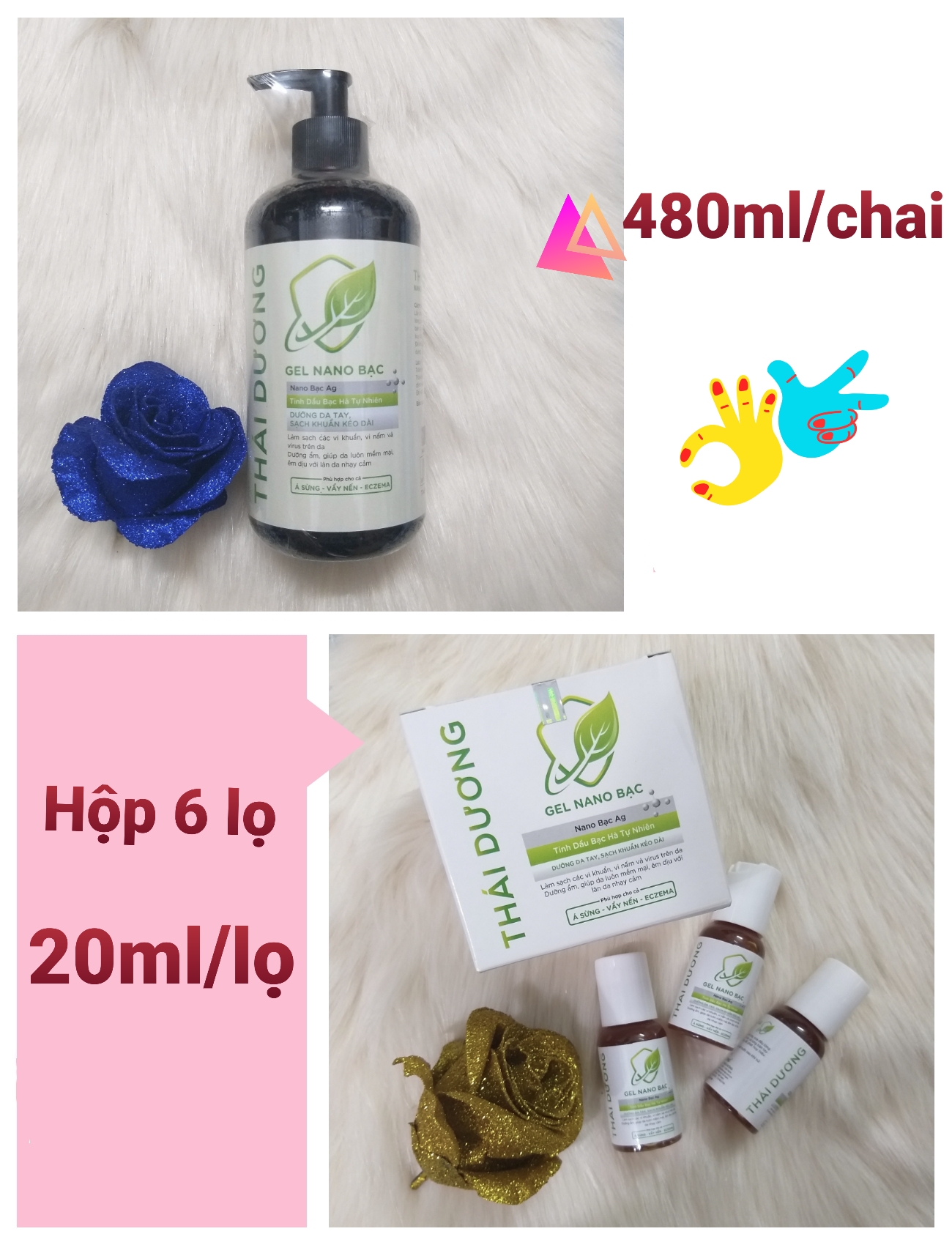 [HCM]GEL RỬA TAY NANO BẠC THÁI DƯƠNG -  SÁT KHUẨN DƯỠNG DA