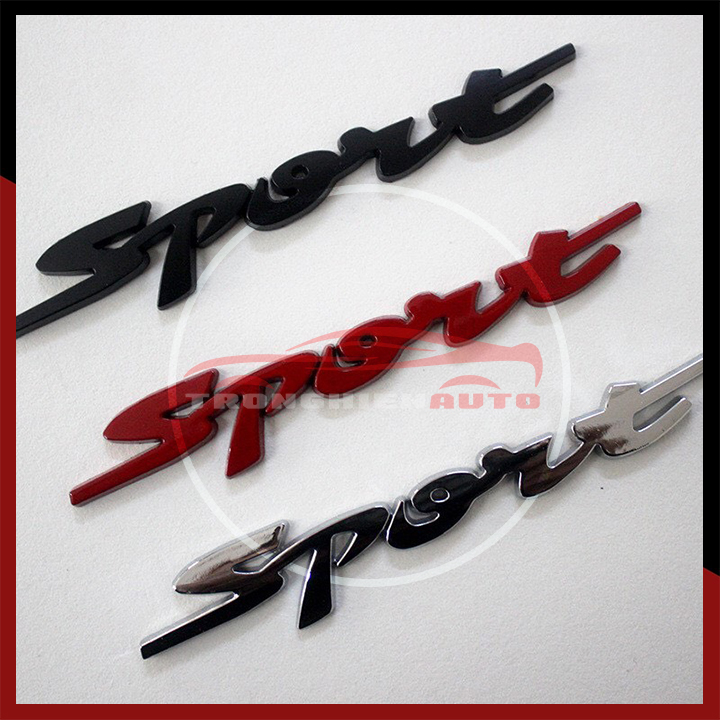 Logo Chữ Kim Loại SPORT 3D Trang Trí Xe Hơi Ô Tô (nhiều màu)