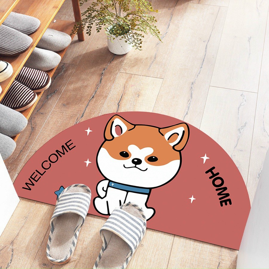 (mẫu mới) thảm bán nguyệt ba li in 3d cao cấp ( thảm lau chân bán nguyệt , thảm chùi chân bán nguyệt , thảm trang trí , thảm cửa ra vào , thảm bali bán nguyệt 80x40cm)