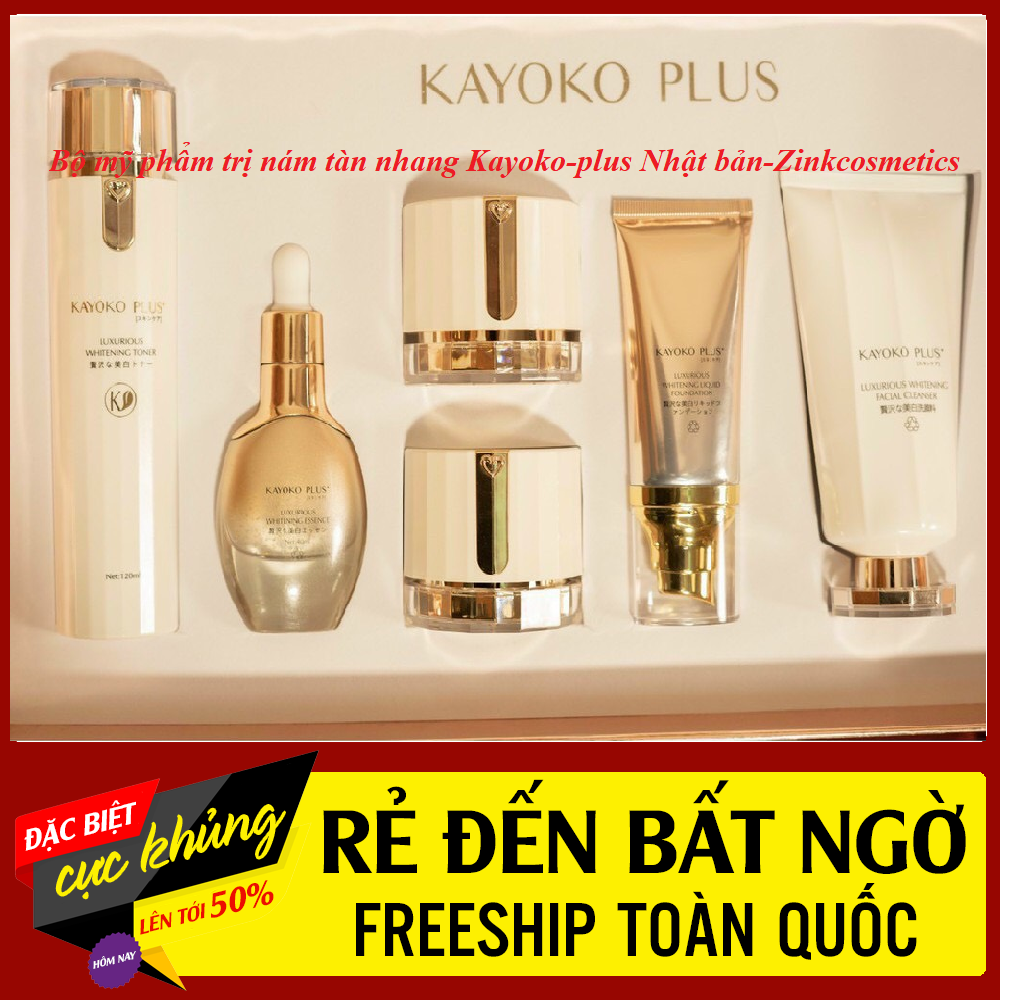 Bộ mỹ phẩm trắng da mờ nám kayoko plus,Bộ Kayoko Plus trắng da Nhật Bản, Kayoko plus trắng - Zinkcosmetics