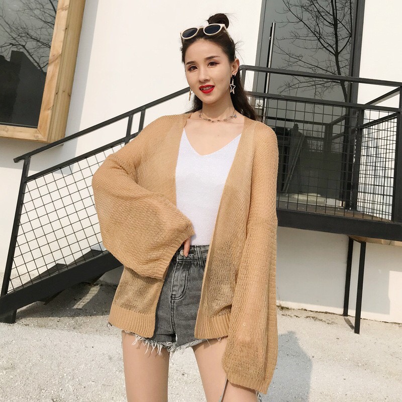 Áo khoác len tăm mỏng nhẹ cực sang