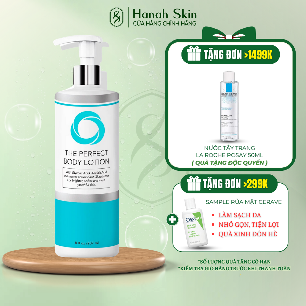 Sữa dưỡng thể làm sáng da 15% glycolic acid the perfect body lotion – hanah skin