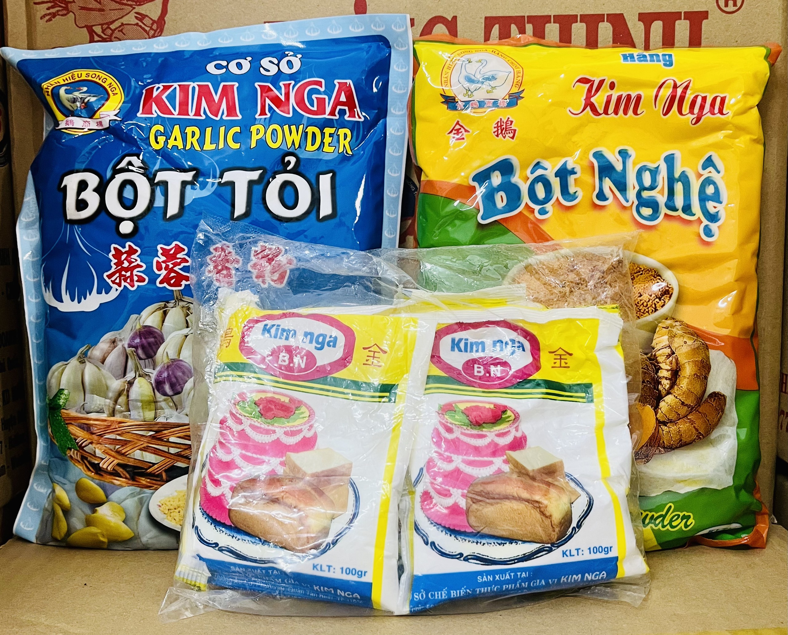Bột nở/bột nghệ/bột tỏi kim nga gói