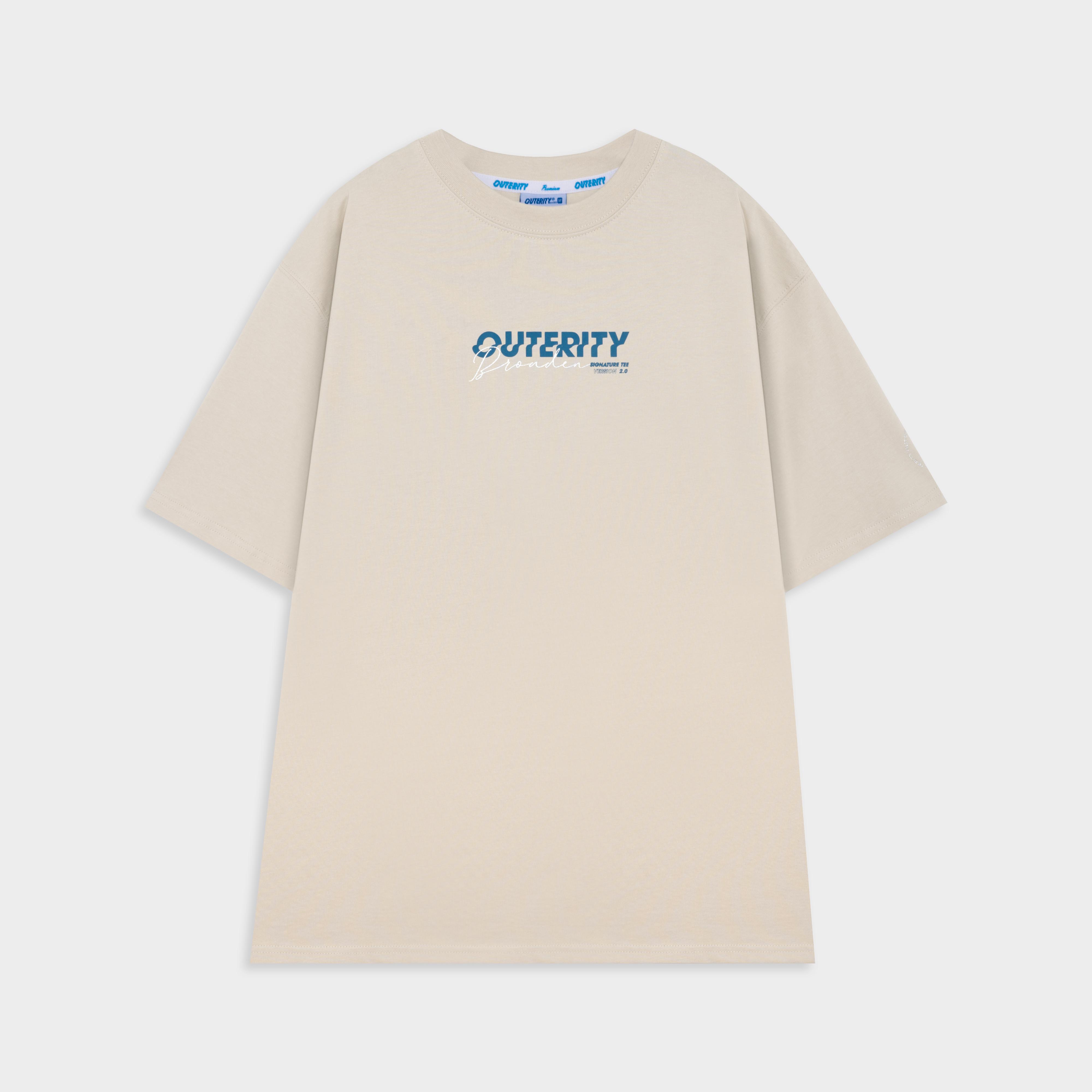 Áo thun outerity signature v2.0 / màu light grey - orp186