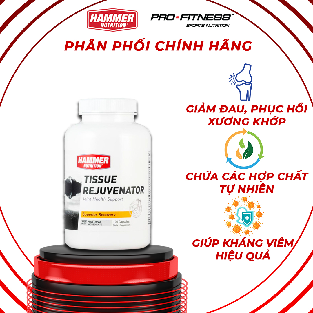 Viên phục hồi sức khỏe Tissue Rejuvenator Hammer Nutrition giảm đau nhức xương khớp bị tổn thương, chấn thương hiệu quả