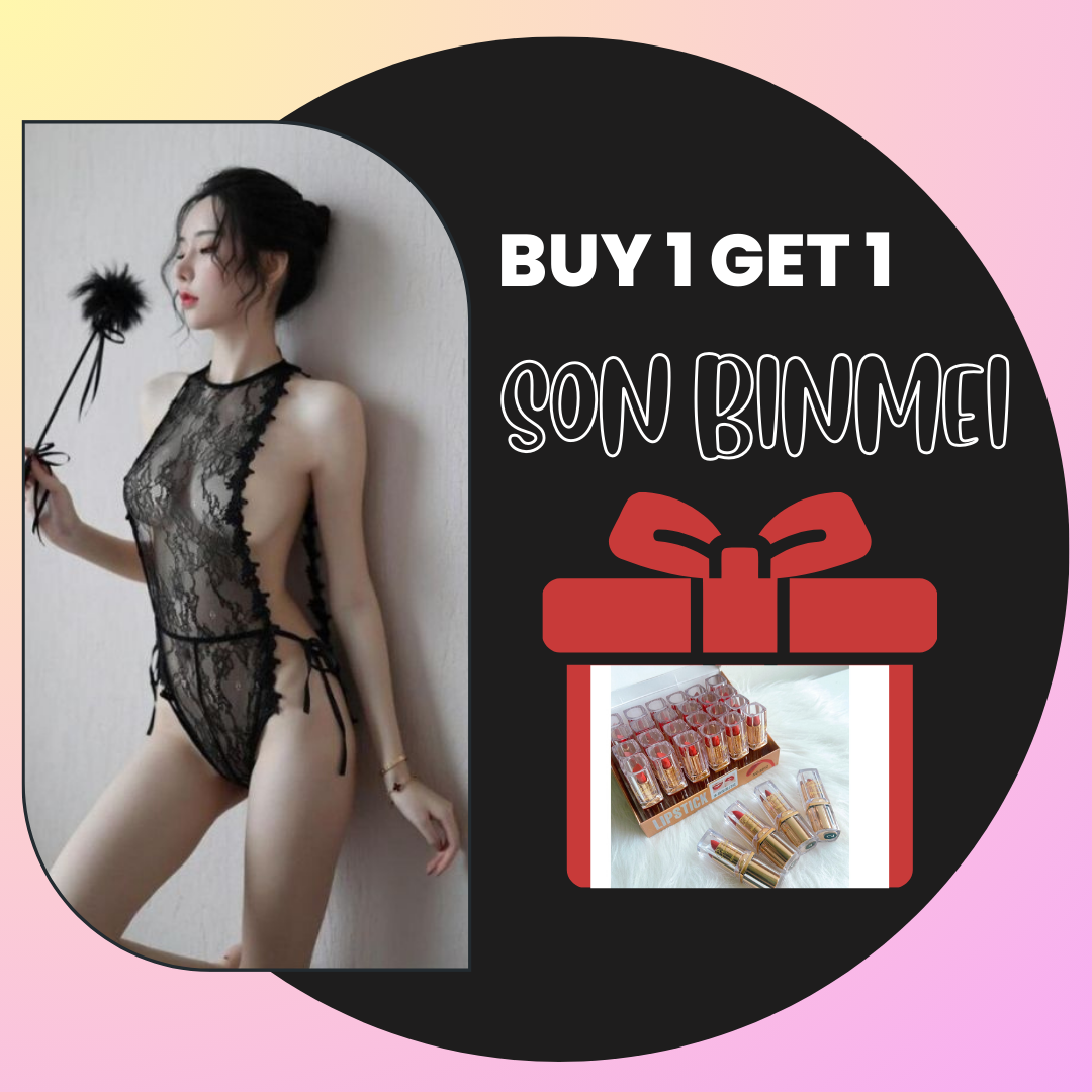 [HCM - Tặng Son] Bodysuit/ Váy Ngủ Cosplay Bikini 1 Mảnh Ren Lưới Xuyên Thấu Hở Lưng Quyến Rũ