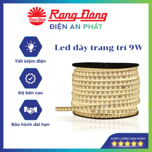 Đèn led dây trang trí siêu sáng 9w cao cấp rạng đông model: rd-ld01.9w bảo hành 2 năm