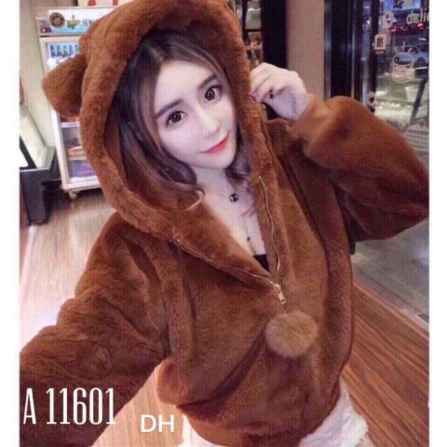 [ Phương Linh Luxury 1688 ] ÁO KHOÁC LÔNG MƯỢT TAI GẤU THỜI TRANG HÀN QUỐC T5