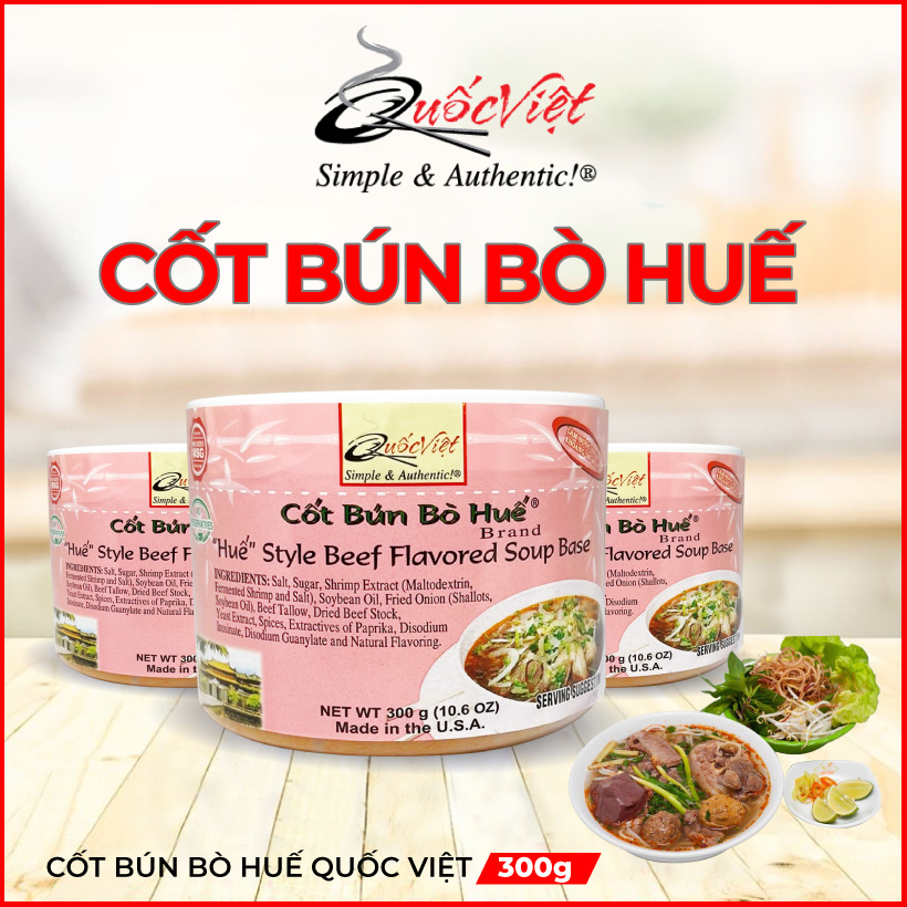 Gia vị nấu Bún Bò Huế Cốt Quốc Việt cô đặc Nhập Khẩu USA (300g)