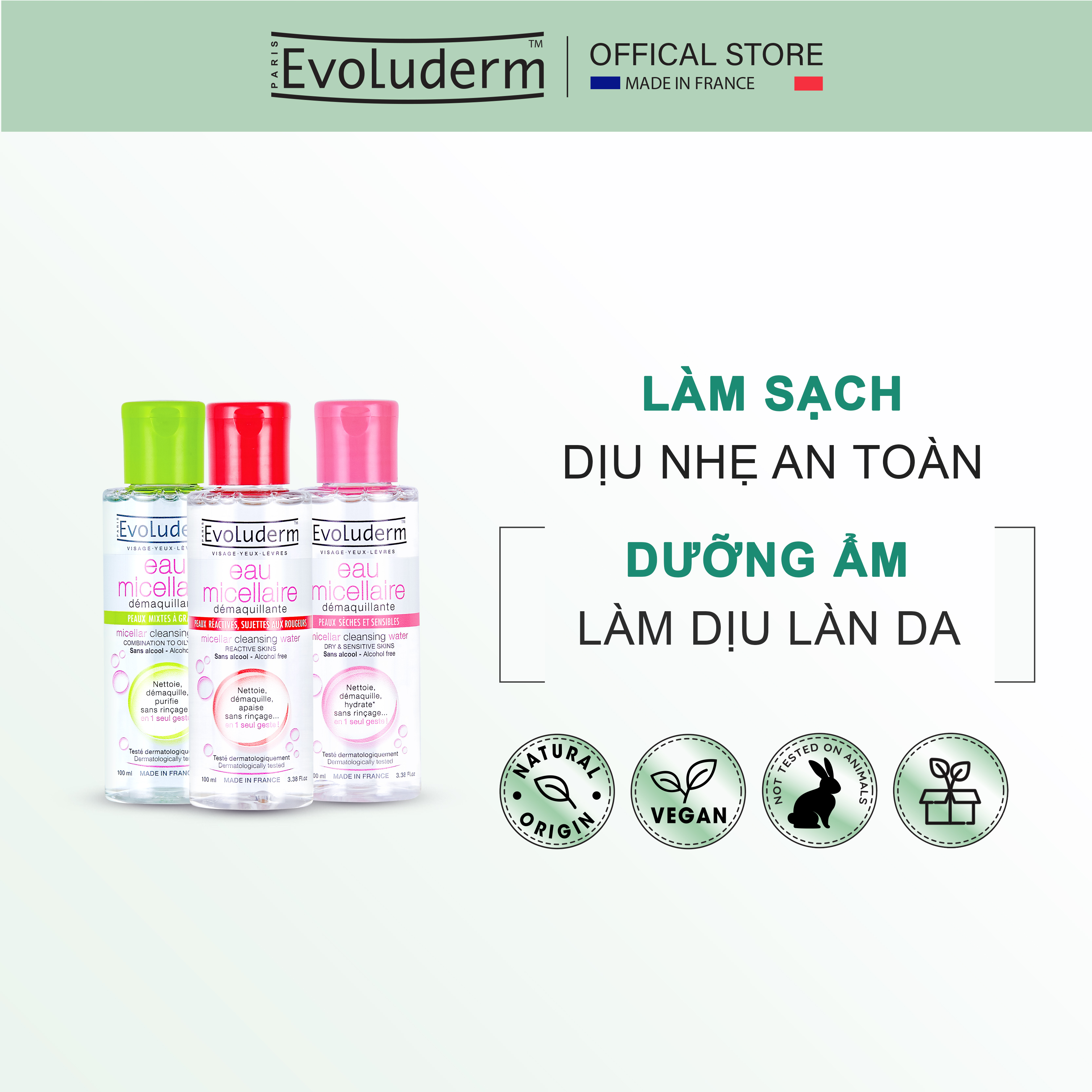 Nước Tẩy Trang Evoluderm 100ml