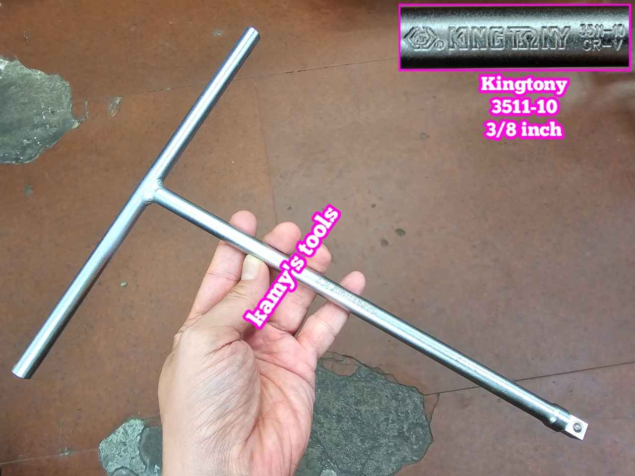 Cần tuýp chữ t 3/8 inch kingtony model 3511-10 dài 10 inch 250mm