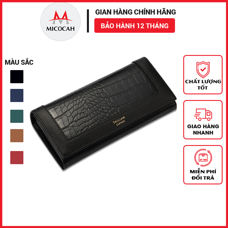Ví Nữ Dài Cầm Tay Chính Hãng TAILIAN Bóp Nữ Cầm Tay Thời Trang Da Vân Cá Sấu Thời Trang Nhiều Ngăn Đựng Tiền Điện Thoại Da Cao Cấp Cực Đẹp Giá Rẻ TL26 - Micocah Mall