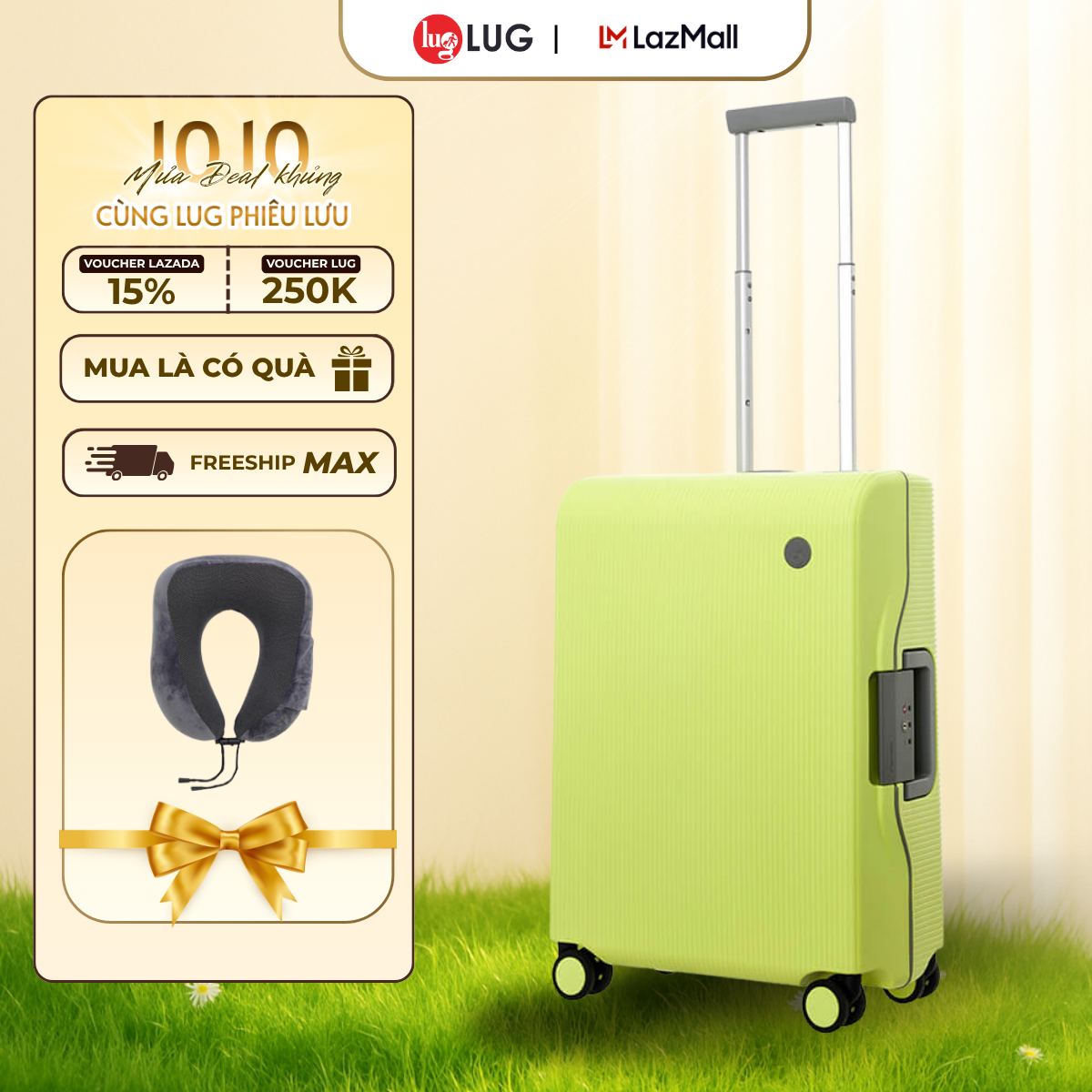 Vali Kéo Du Lịch Lug Echolac S20/S24/S28 PW004, Nhựa PP Chống Bể Vỡ, Khóa Khung Bảo Mật Hiện Đại