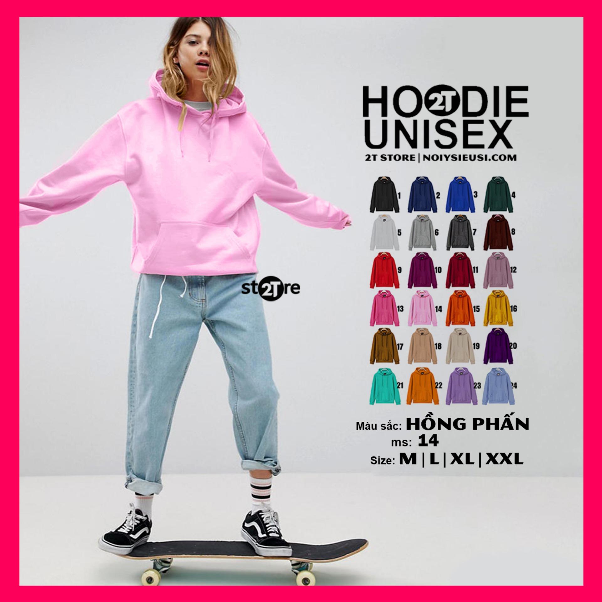 [4.4 HOÀN TIỀN 15%][HCM]Áo Khoác Nỉ Có Nón Hoodie Trơn 2 Lớp - Cao Cấp Xuất Khẩu (Hồng)