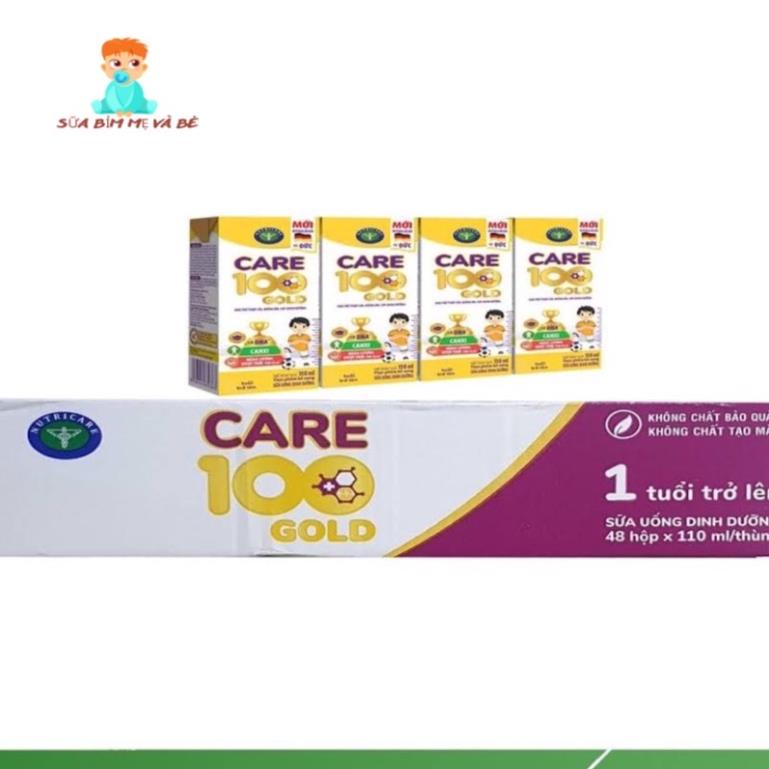 Thùng sữa bột pha sẵn care 100 gold loại 110ml/1 hộp
