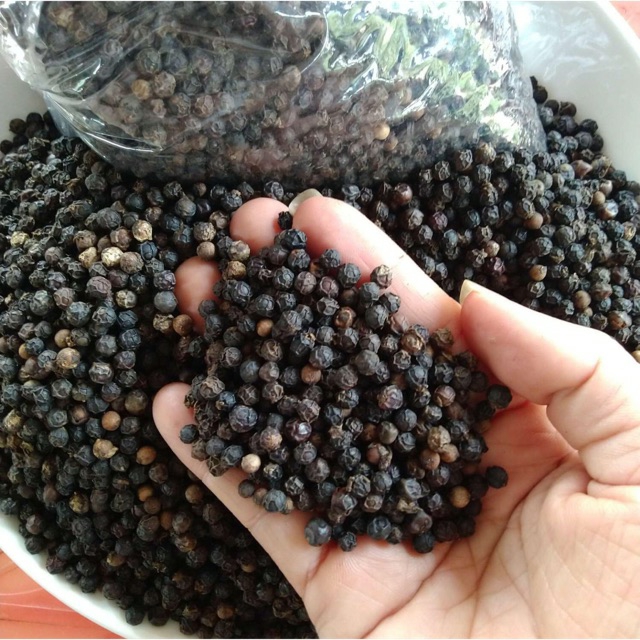 500g hạt tiêu đen chín đỏ daklak nhà làm 100%