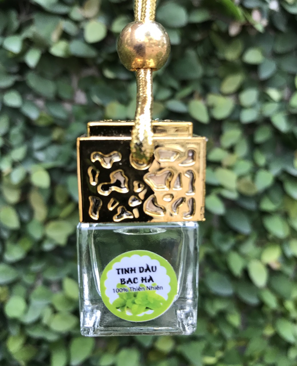 tinh dầu bạc hà treo xe ô tô, treo phòng - Vuông vàng