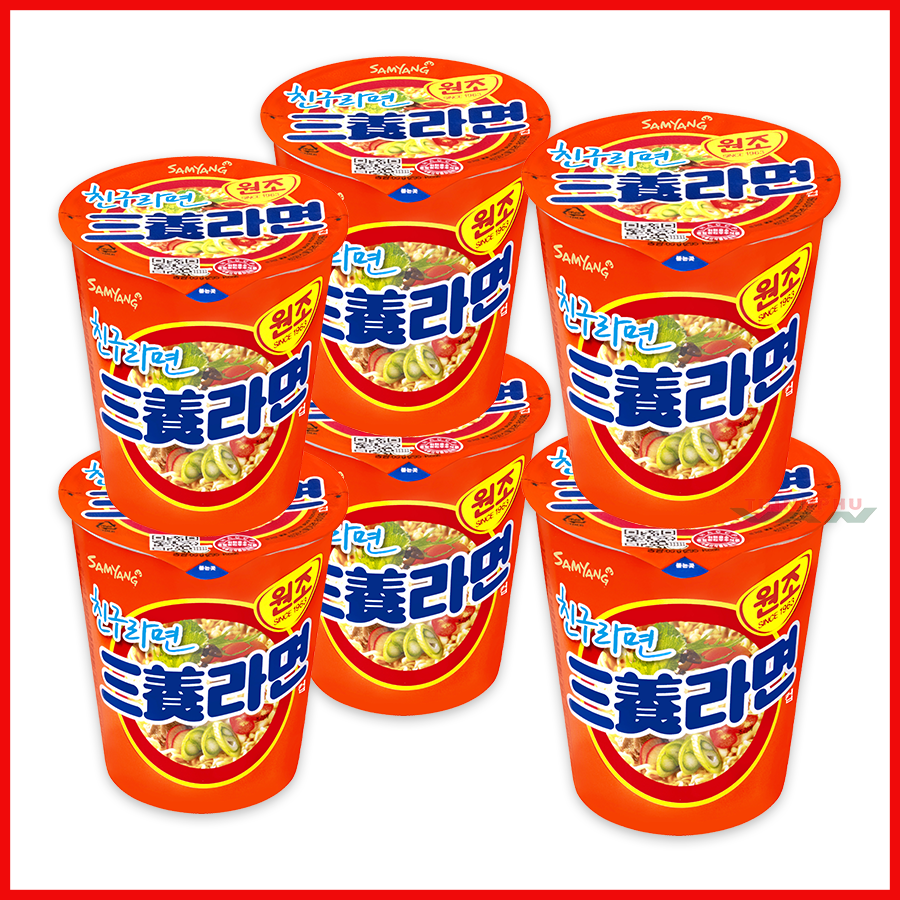 Combo 6 ly mì samyang hàn quốc