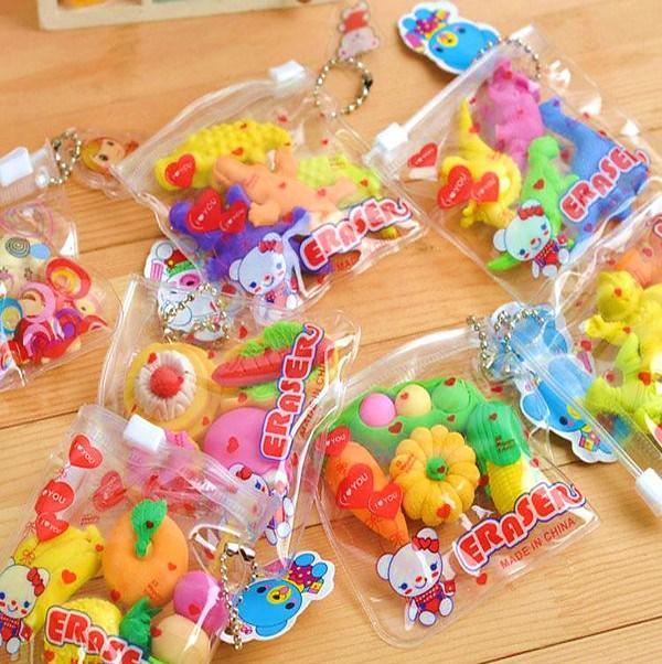 Set 2 Túi Gôm tẩy bút chì, gôm tẩy nhiều hình xinh xắn
